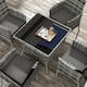 image 8 of Outsunny Rattan Outdoor Dining Table and Chairs for 4, Mixed Grey