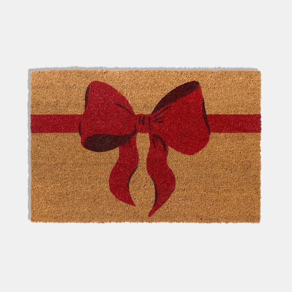image 1 of OHS Bow Print Non Slip Coir Mat Doormat Rug