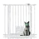 image 1 of Bettacare Pet Gate with Lockable Cat Flap, 75cm - 83cm, White, 75cm in Height
