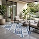 image 8 of Homescapes Outdoor Rug Luxury Waterproof Reversible Recycled, For Garden, Mia Aztec | Blue | Blue