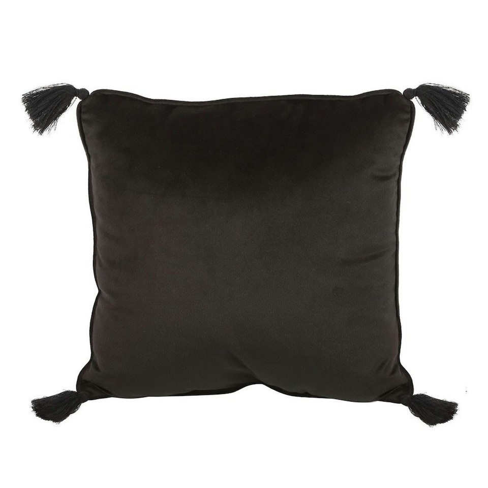 image 1 of Something Different Astrology Wheel Square Cushion - Black/Gold - One Size