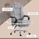 image 7 of Vinsetto Massage Office Chair with 6 Point Massage and Heat, Desk Chair with Footrest, Reclining Backrest, Swivel Wheels, Adjustable Height, Grey
