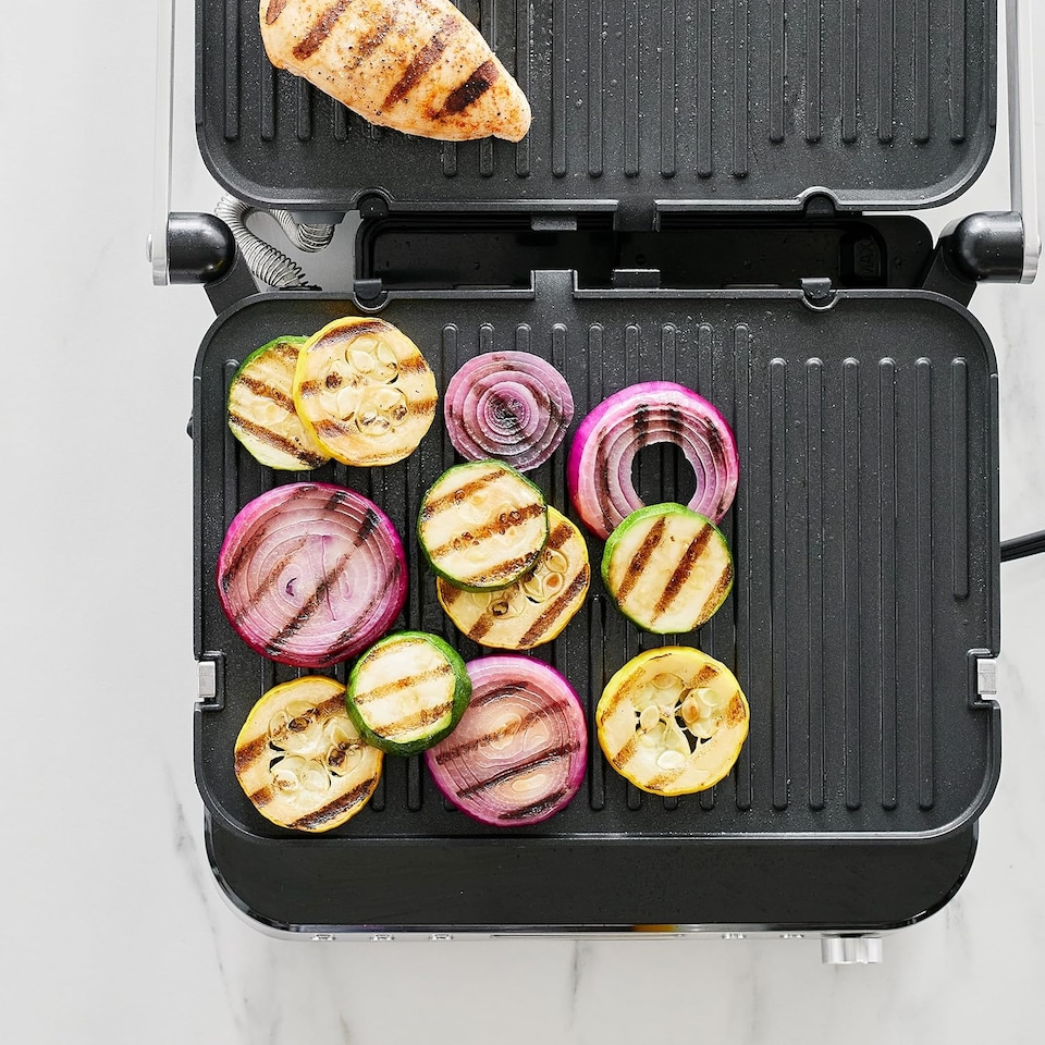 image 1 of Greenpan Bistro 6-in-1 Contact Grill and Griddle, PFAS-Free Non-Stick Ceramic