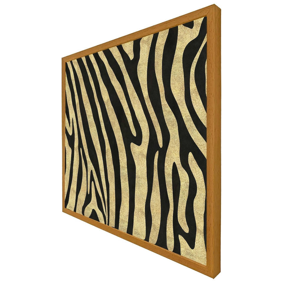 image 1 of Golden zebra (Picture Frame) White | L