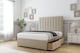 image 3 of Sloomy Kansas Almond Coniston Divan Bed With Mattress No Drawers With 26" Strutted Headboard 4'6 Double | Cream | Almond | Double | 1