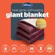image 10 of Silentnight Heat Genie Self Heating Giant Blanket Purple | Berry