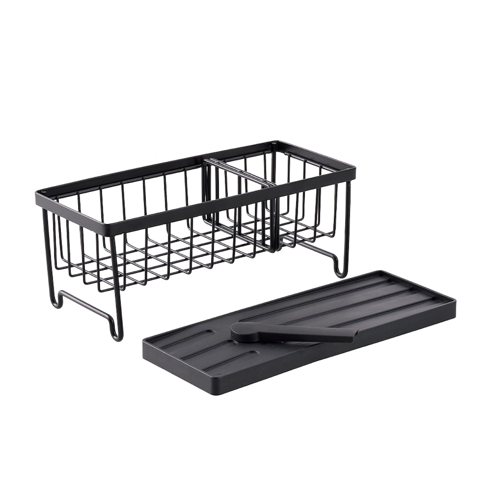 image 1 of Living and Home Kitchen Sink Caddy Organiser | Black
