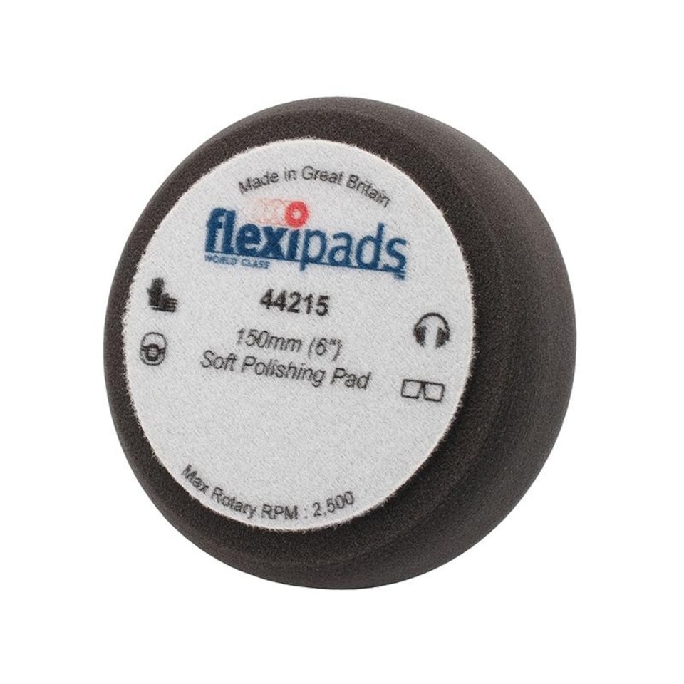 image 1 of Flexipads World Class Black Polishing Foams | Multi | Multi Colour | 150 x 50mm Hook & Loop | 1