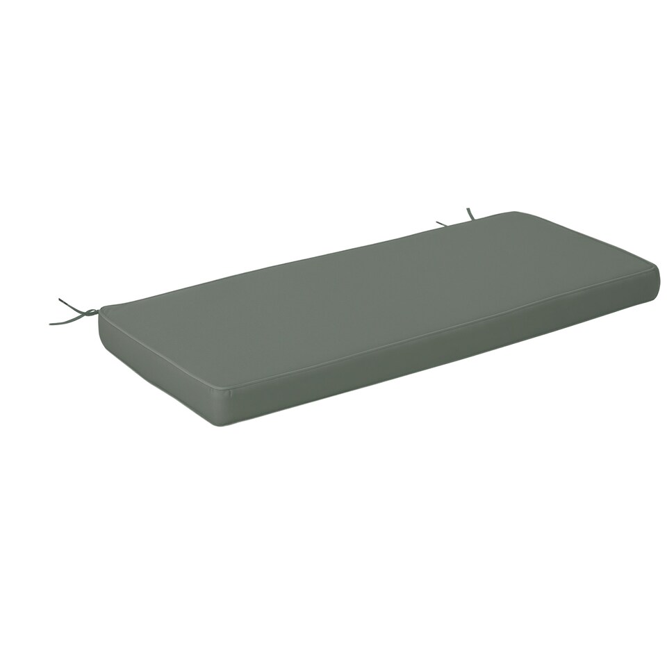image 1 of Outsunny Garden Bench Cushion 2 Seater Seat Pad Indoor& Outdoor Use Grey 