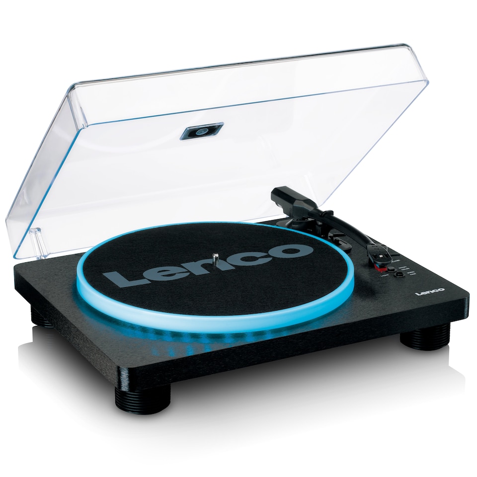 image 1 of LENCO LS-50LEDBK UK - Turntable with PC encoding, speakers and lights