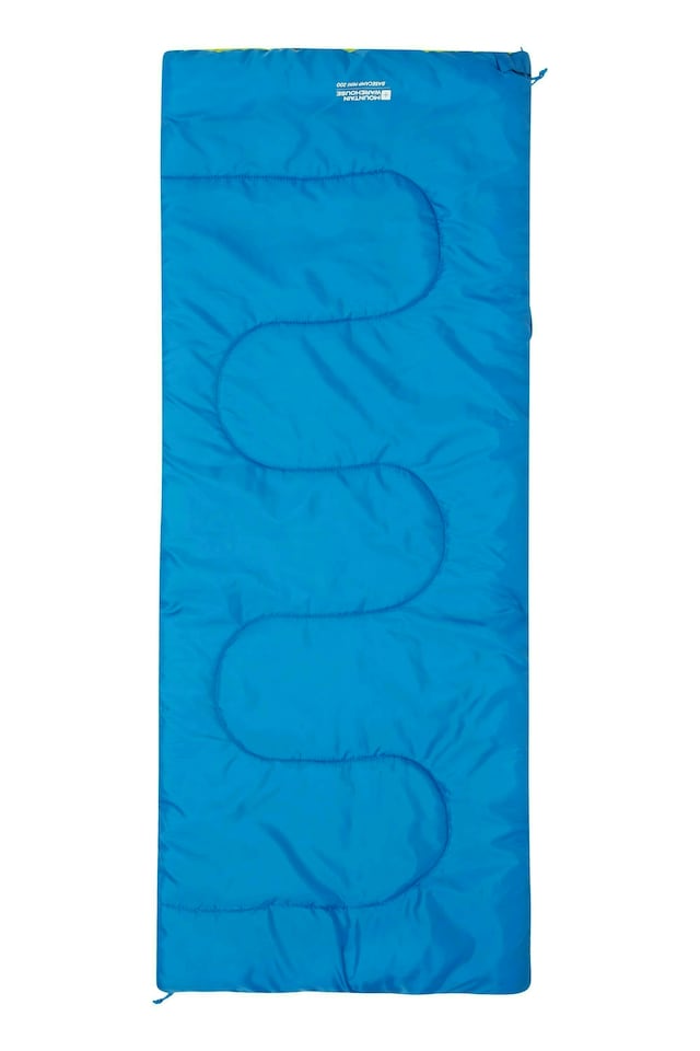 image 1 of Mountain Warehouse Kids Mini Sleeping Bag Insulated 2 Season Camping Boys Girls | Blue