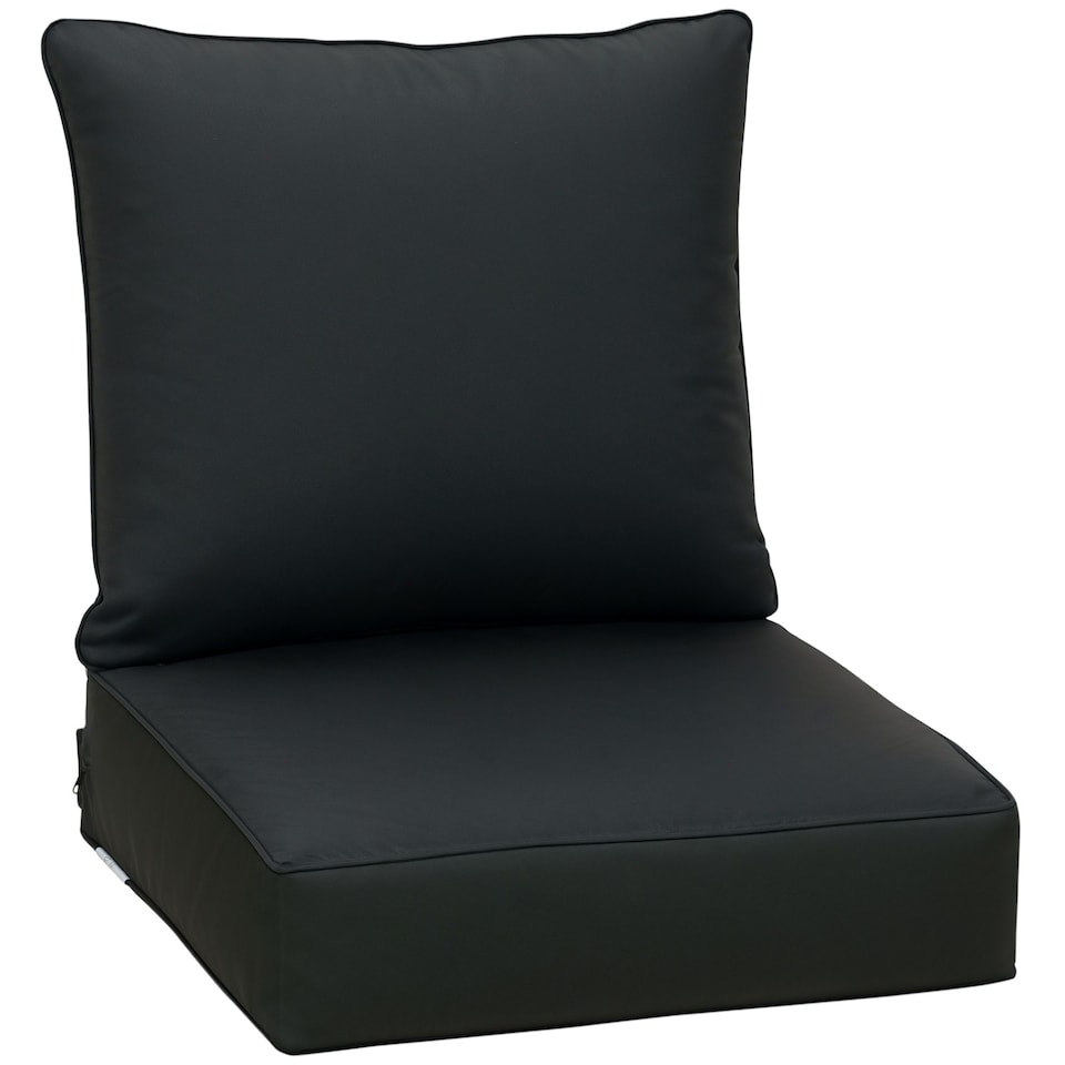 image 1 of Outsunny Outdoor Seat and Back Cushion Set,Olefin Patio Chair Cushion 