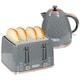 image 1 of HOMCOM 1.7L Kettle and Toaster Set with Defrost Reheat and Crumb Tray Grey