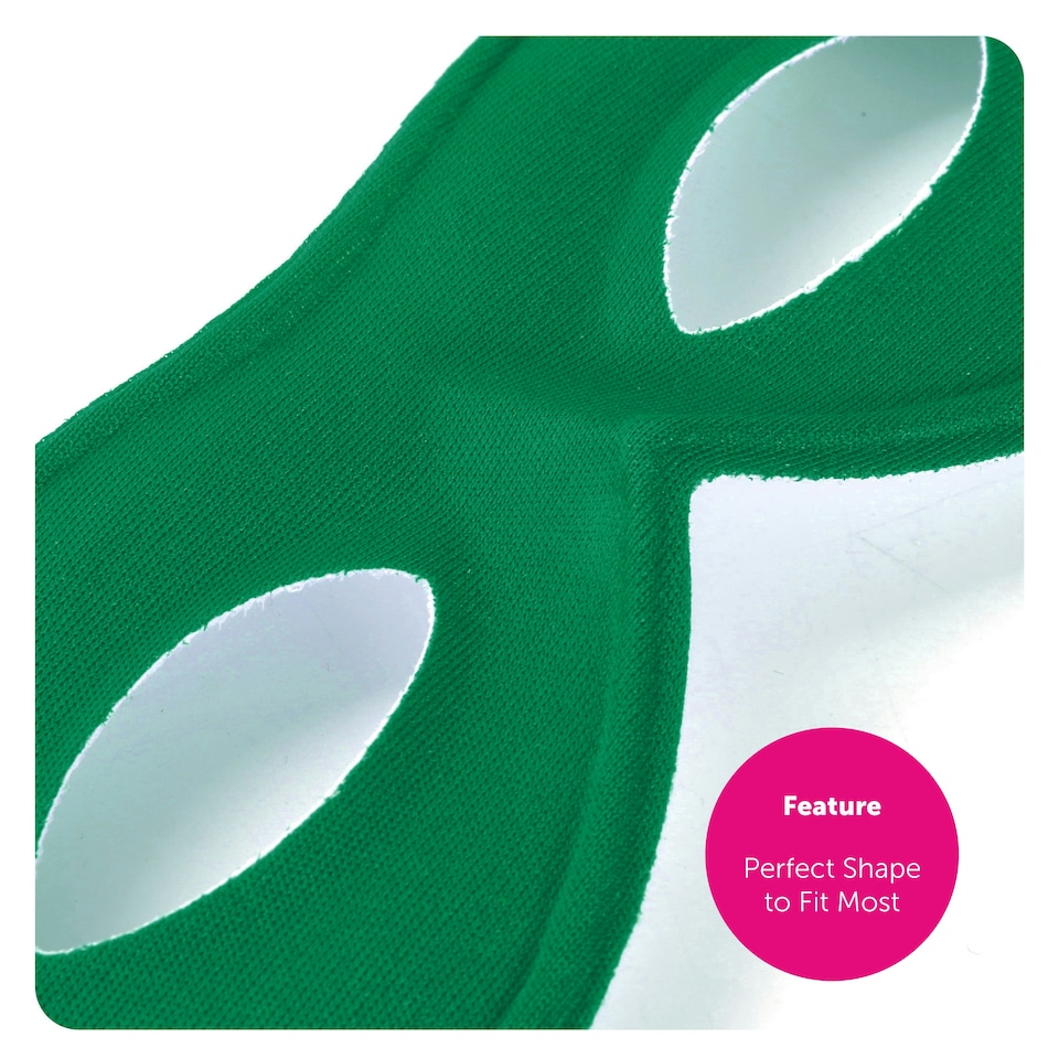 image 1 of Green Eye Mask on Elastic – Fancy Dress Accessory for Superheroes, Costumes & Parties Green | One Size