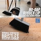 image 3 of Long Handled Dustpan and Brush Set Upright Sweeping Broom with Built-In Bristle Cleaner
