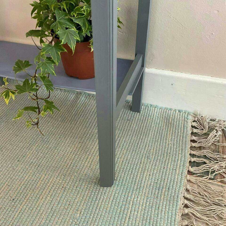 image 1 of Hush Hand Loomed Soft Rug in Muted Colours - Cotton - L60 x W210 cm - Duck Egg Blue Multi