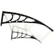 image 8 of Outsunny Outdoor Window Door Canopy Fixed Awning Porch UV Water Cover White White | White