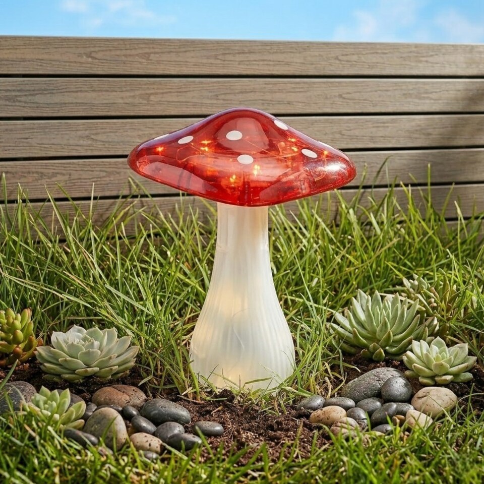 image 1 of Lunaria Magic Mushroom Solar Stake Light