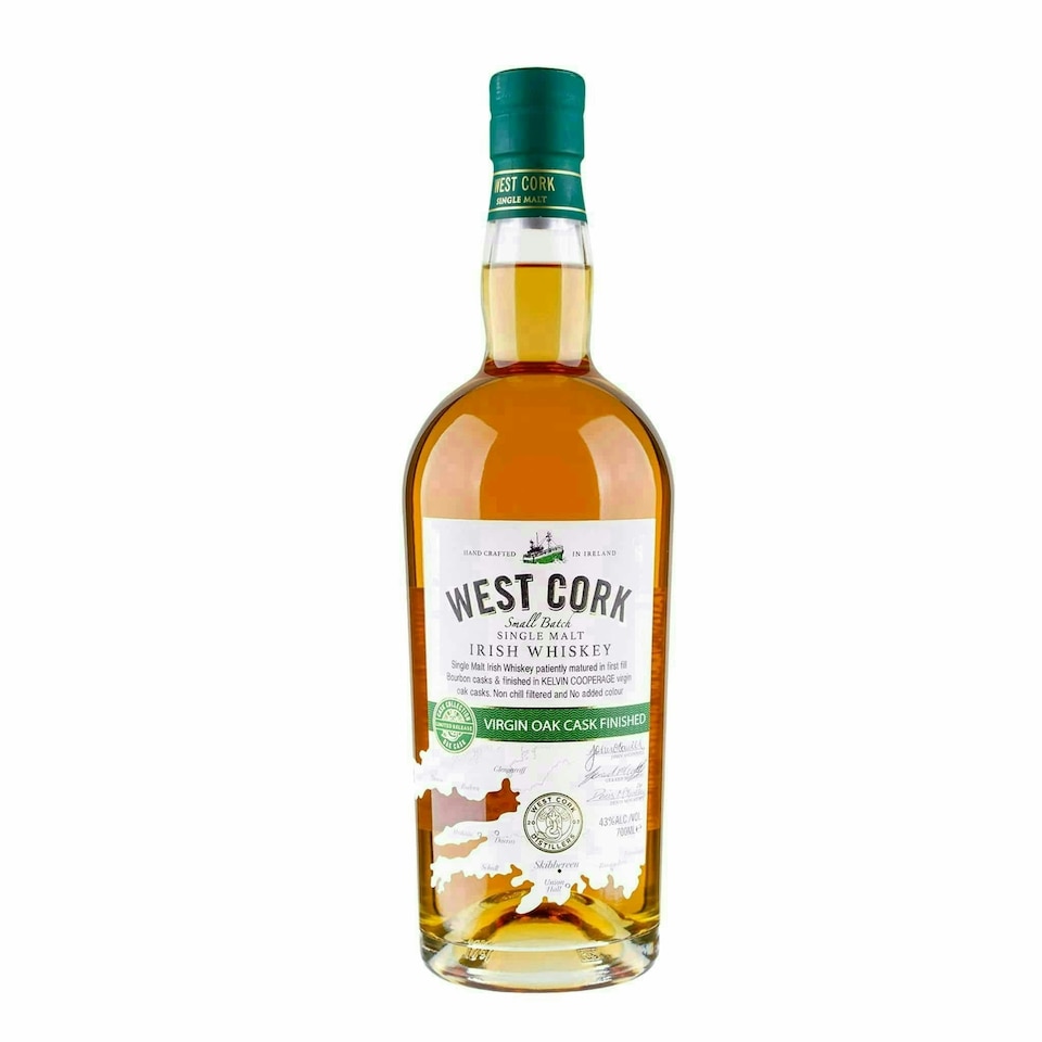 image 1 of West Cork Virgin Oak Cask Finished Whiskey