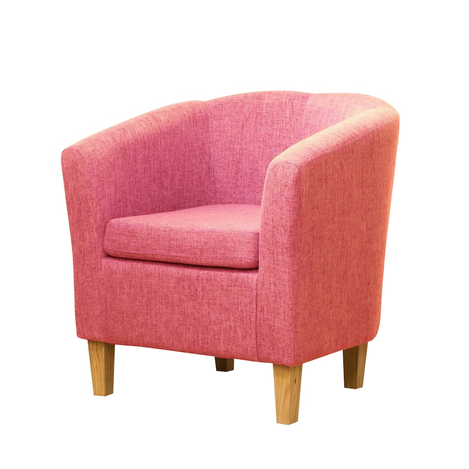 image 1 of Alderwood Fabric Tub Chair - Pink