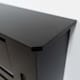 image 4 of JSH Radiator Cover Black Horizontal Slat Wood MDF - Large - 152cm (W) x 81.5cm (H) x 19cm (D) | Black