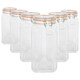 image 1 of Argon Tableware Square Glass Jars with Clip-Top Lids - 1.7L - Pack of 6