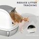 image 8 of PawHut Stainless Steel Cat Litter Tray with Lid | White