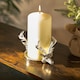 image 5 of Marco Paul Twin Stag Candle Holder 11cm Silver