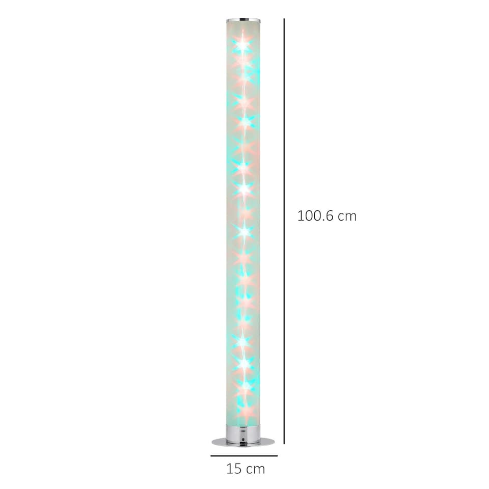 image 1 of HOMCOM RGB Floor Lamps LED Corner Lamp with Remote Control Mood Lighting