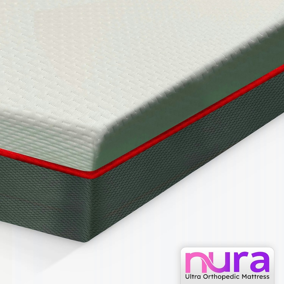 image 1 of Nura 40HD 25cm Thick Luxury Ultra Orthopedic Extra Firm Memory Foam Mattress (Super King - 180cm (6'0") X 200cm (6'6") White | Super King