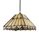 image 2 of Art Deco Style Amber Tiffany Pendant Shade with Gold Triangles and Diamonds | Orange | Amber | 1