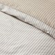 image 4 of Catherine Lansfield Oxford Pinstripe Reversible Duvet Cover Set Natural | Cream | Natural | Super King