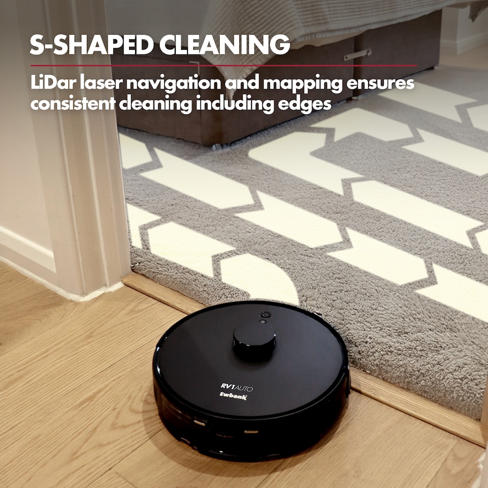 image 1 of Ewbank EWVC04604 RV1AUTO Robot Vacuum Cleaner & Mop, 5000Pa Suction, Auto-Empty Dock, LiDAR Navigation, Wi-Fi App & Voice Control, 150 Min Runtime