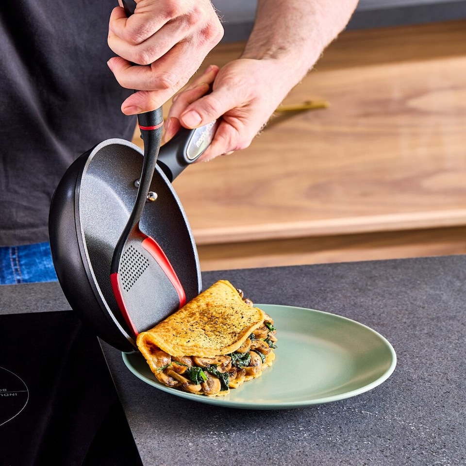 image 1 of Morphy Richards 20cm Forged Aluminium Ceramic Frying Pan - Black