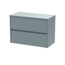 Balterley Chartley Contemporary 2 Drawer Wall Hung Vanity Unit with Worktop, 800mm