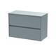 image 1 of Balterley Chartley Contemporary 2 Drawer Wall Hung Vanity Unit with Worktop, 800mm
