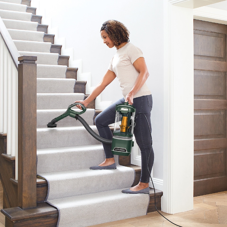 image 1 of Shark Anti Hair Wrap Upright Vacuum Cleaner with Lift Away Pet Model Porsche Green NZ691UKT