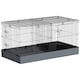 image 1 of PawHut Guinea Pig Cage, 2 in 1 Rabbit Cage Pet Playpen for Hedgehogs, Black