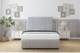 image 1 of Sloomy Lisbon Silver Plush Divan Bed With Mattress 4 Drawers With 26" Strutted Headboard & 12" Matching Footboard 4' Small Double | Silver | Silver | Small Double | 1