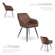image 3 of Chair Marilyn - velvet look, quilted, continuous backrest, slim steel legs | Brown | brown/black | One Size | 1