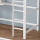 image 5 of Poppy White Wooden High Sleeper Bunk Bed with Desk | White | White