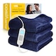image 1 of Cosi Home Double Fleece & Sherpa Electric Heated Throw - Navy