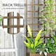 image 3 of Outsunny Wooden Trellis Planter, Raised Garden Bed with Wheels, Brown 