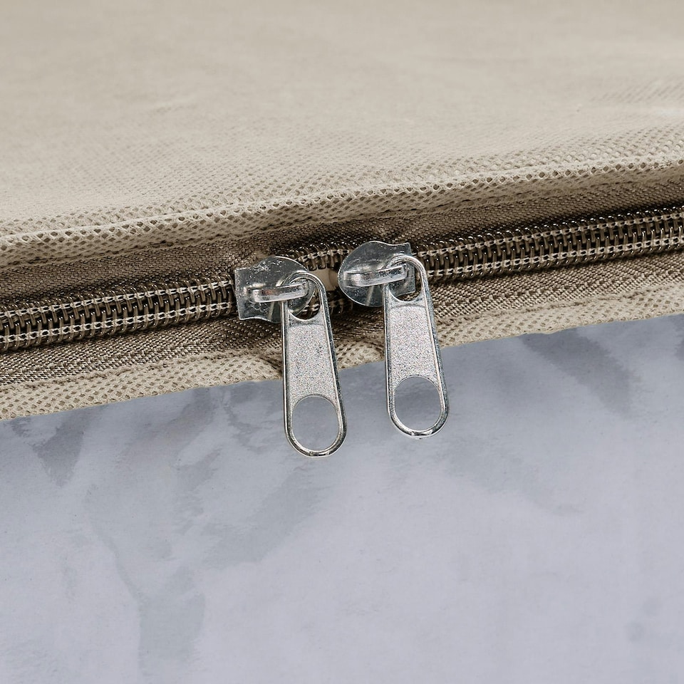 image 1 of OHS 2 Pack Foldable Underbed Wardrobe Clothes Organiser Storage Bags, Large - Natural