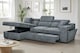 image 2 of Blue Chenille Fabric 1C2 Corner Sofabed with Storage ARTHUR