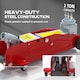 image 5 of HOMCOM Hydraulic Car Jack, Low Profile Trolley Jack, 2 Ton Heavy Duty Steel Floor Jack with Quick Lift for Car Auto Trailer Garage Tyre Repair, Red