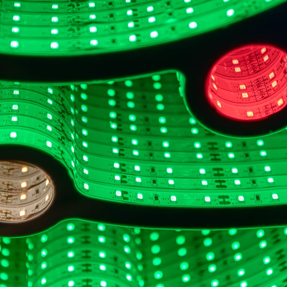 image 1 of 60cm Light up Christmas Tree Infinity Decoration with Multi-Coloured LEDs