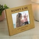 image 1 of Personalised Oak Finish 6x4 Mummy & Me Photo Frame Brown | One Size