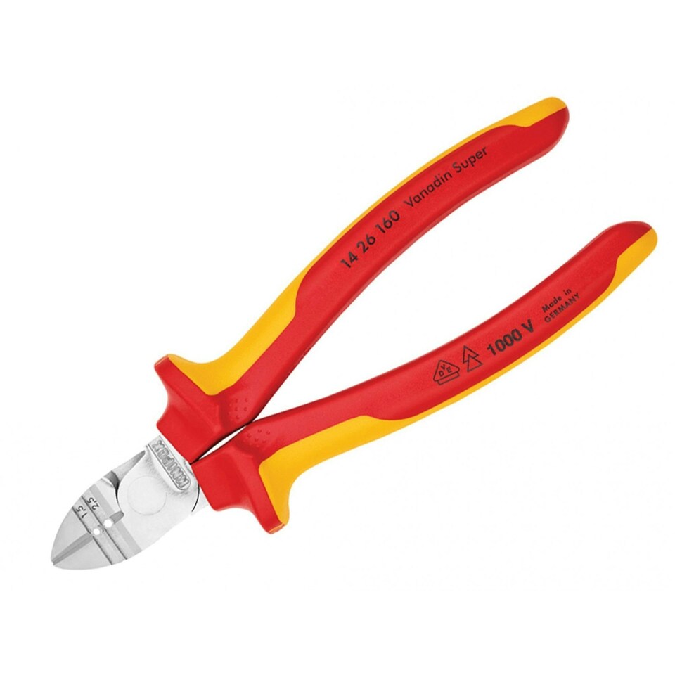 Knipex Vde Diagonal Insulation Stripper & Side Cutter 160mm - Multi Colour - One Size