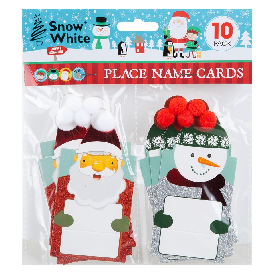 image 1 of vfm-estore Christmas Place Name Cards Table Markers - Set of 10, 20 x 17.9 x 1.4 cm